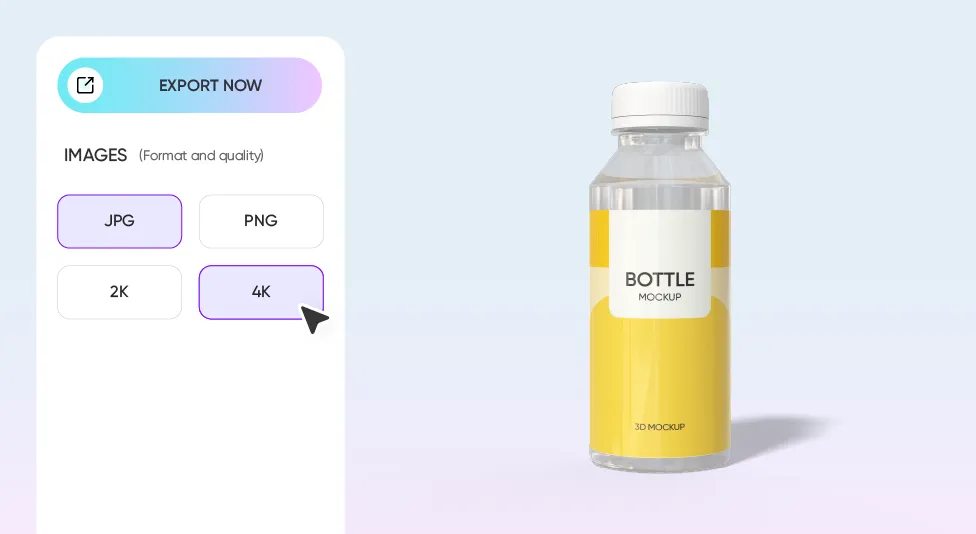 Export your water bottle mockup Export your water bottle mockup