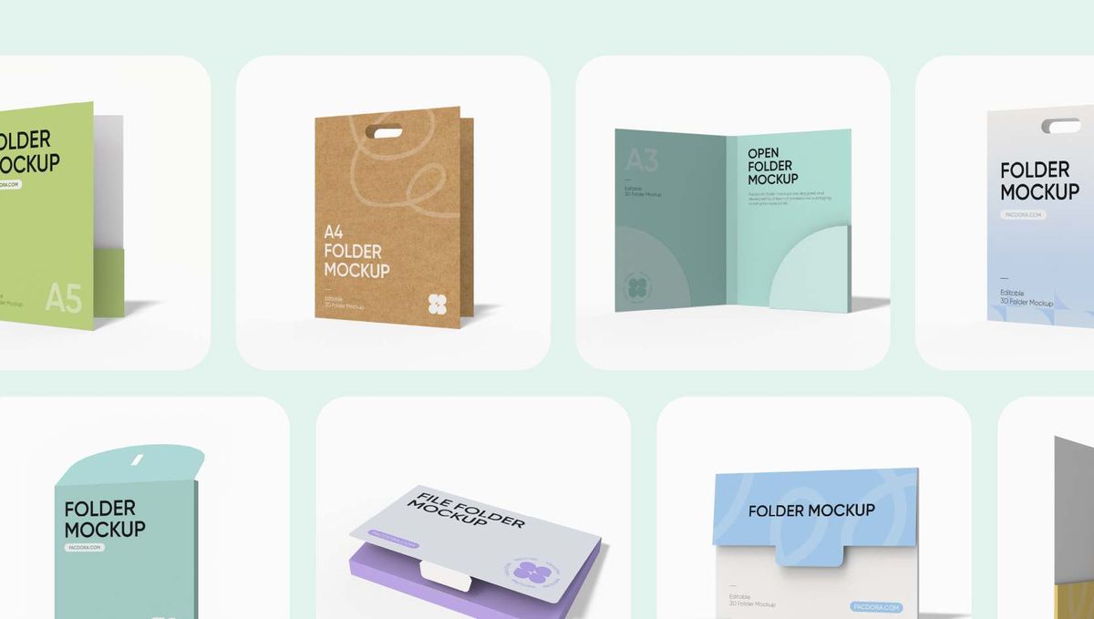 Covers the common folder mockups Covers the common folder mockups