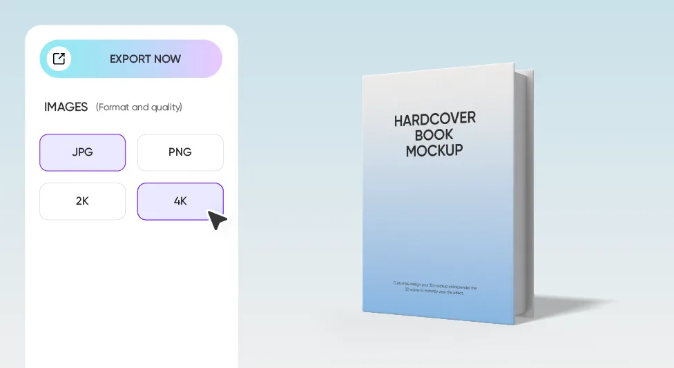 Export your book mockup with no watermark Export your book mockup with no watermark
