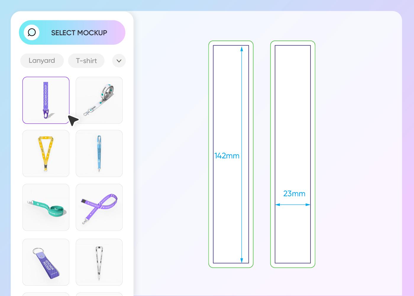 Step 1: Choose a wrist lanyard mockup Step 1: Choose a wrist lanyard mockup
