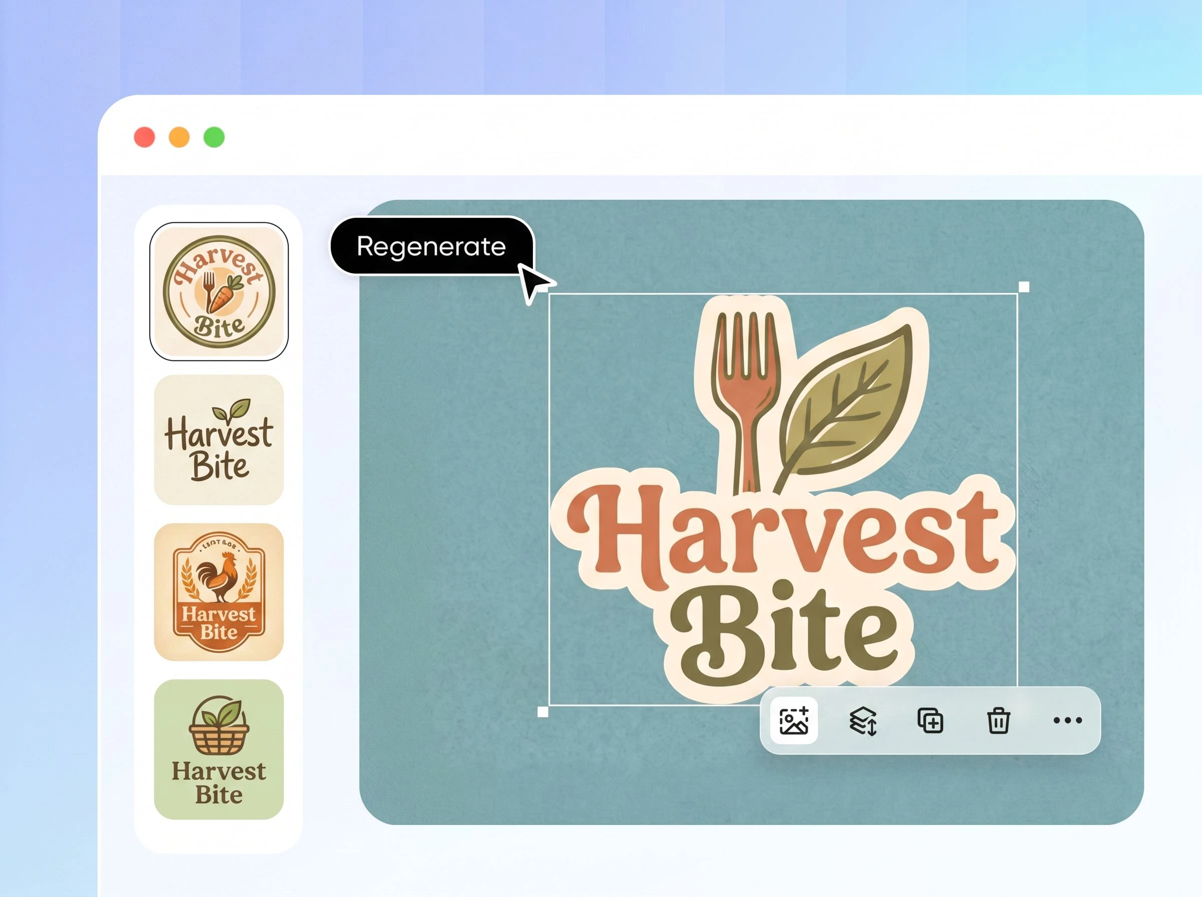 Step 2: Generate and refine your logo Step 2: Generate and refine your logo