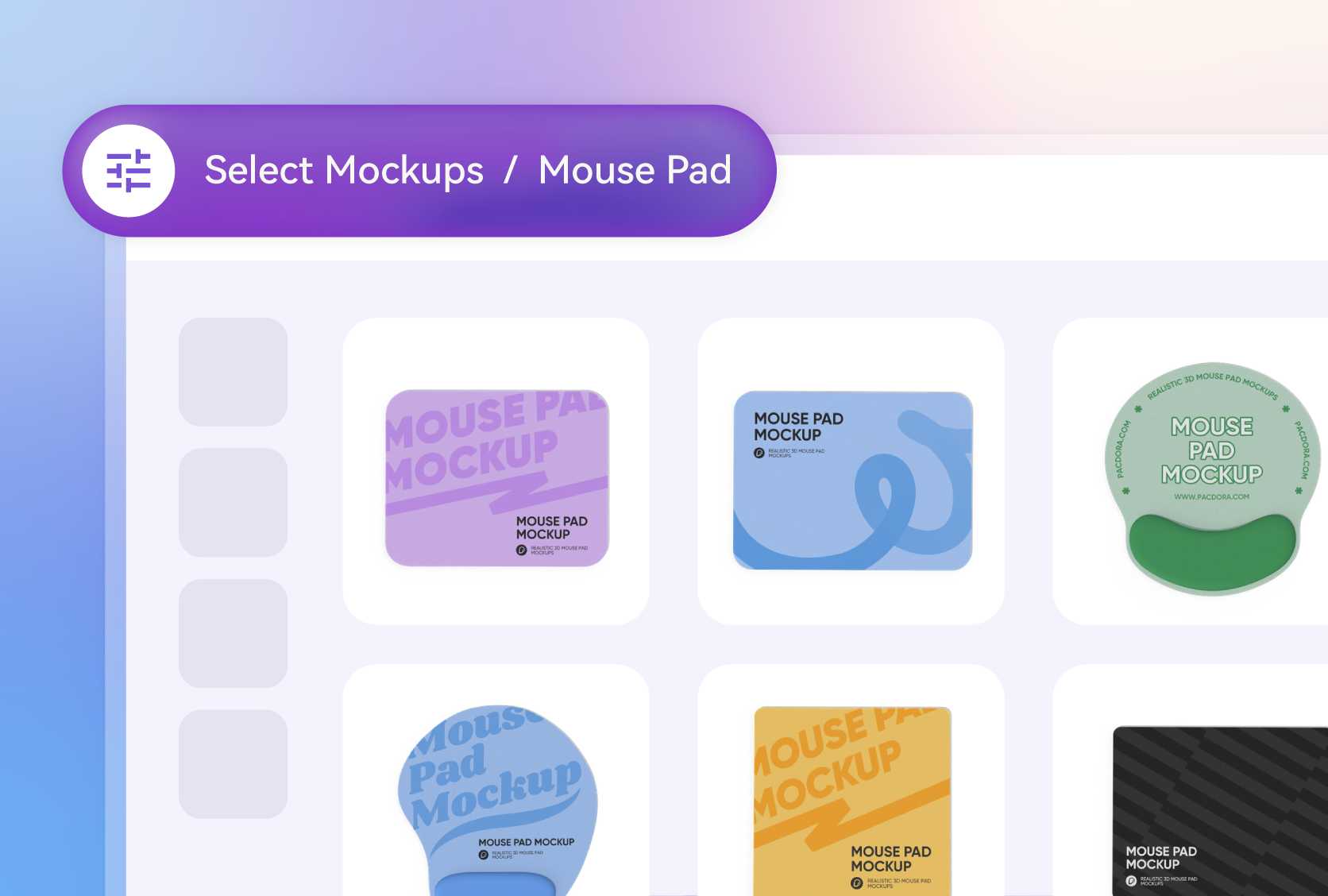 Multiple mouse pad shapes for different needs Multiple mouse pad shapes for different needs