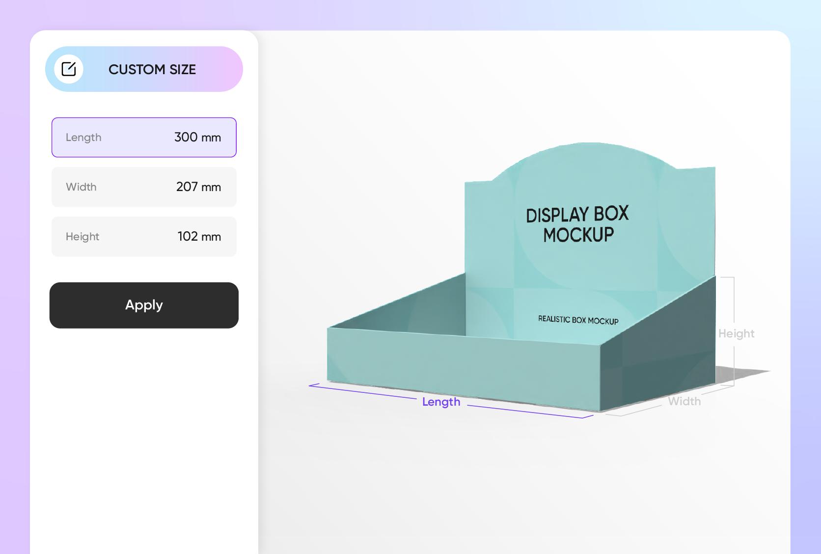 Play with size for a perfect display Play with size for a perfect display