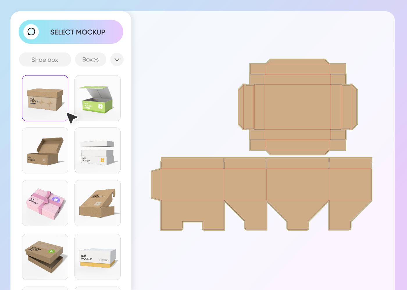 Step 1: Select your shoe box style Step 1: Select your shoe box style