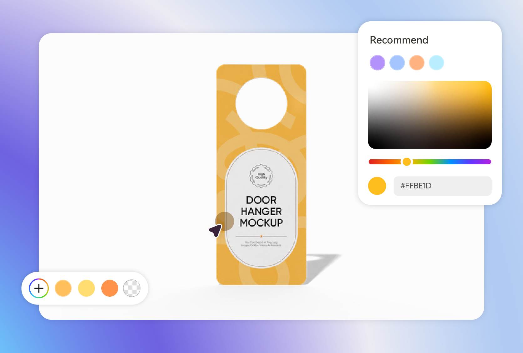 Custom colors for every door hanger design Custom colors for every door hanger design