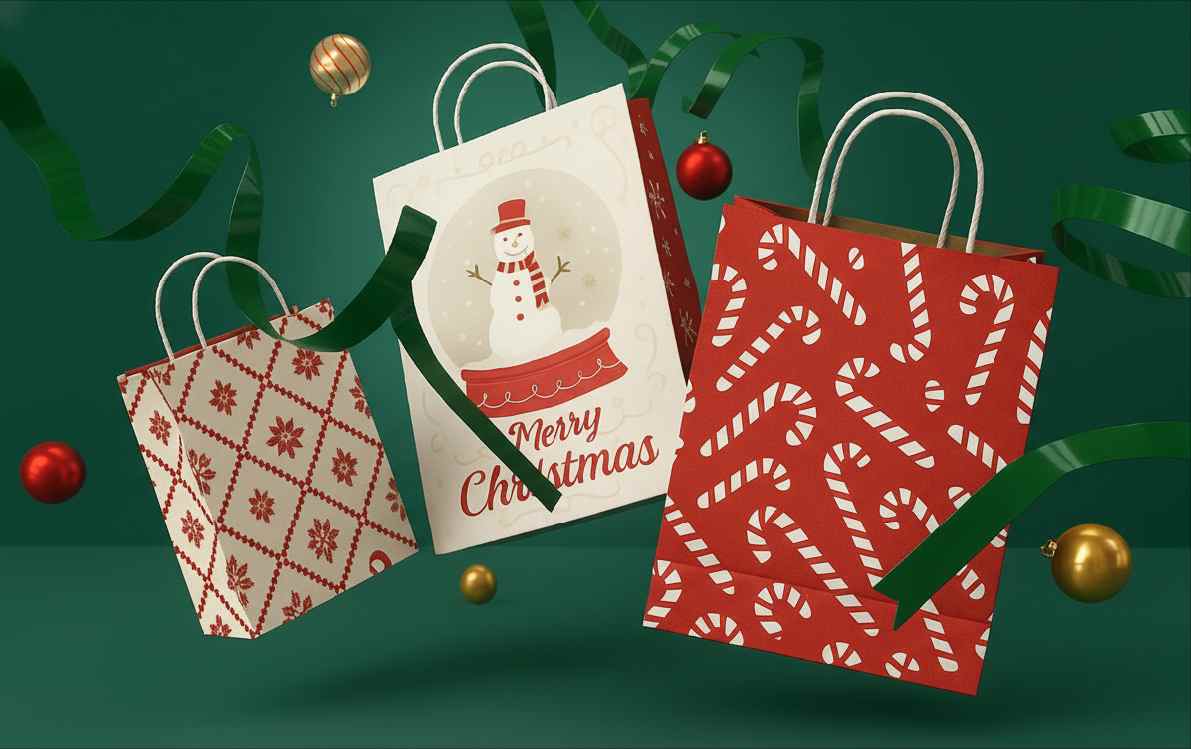 Christmas shopping bags Christmas shopping bags