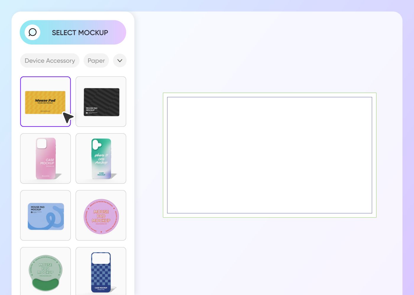 Step 1: Select a mouse pad mockup Step 1: Select a mouse pad mockup