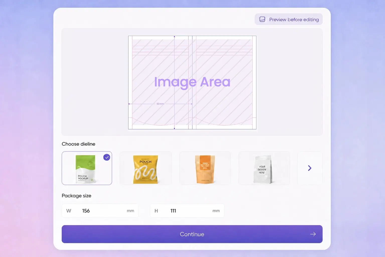 Set and export your dieline Set and export your dieline