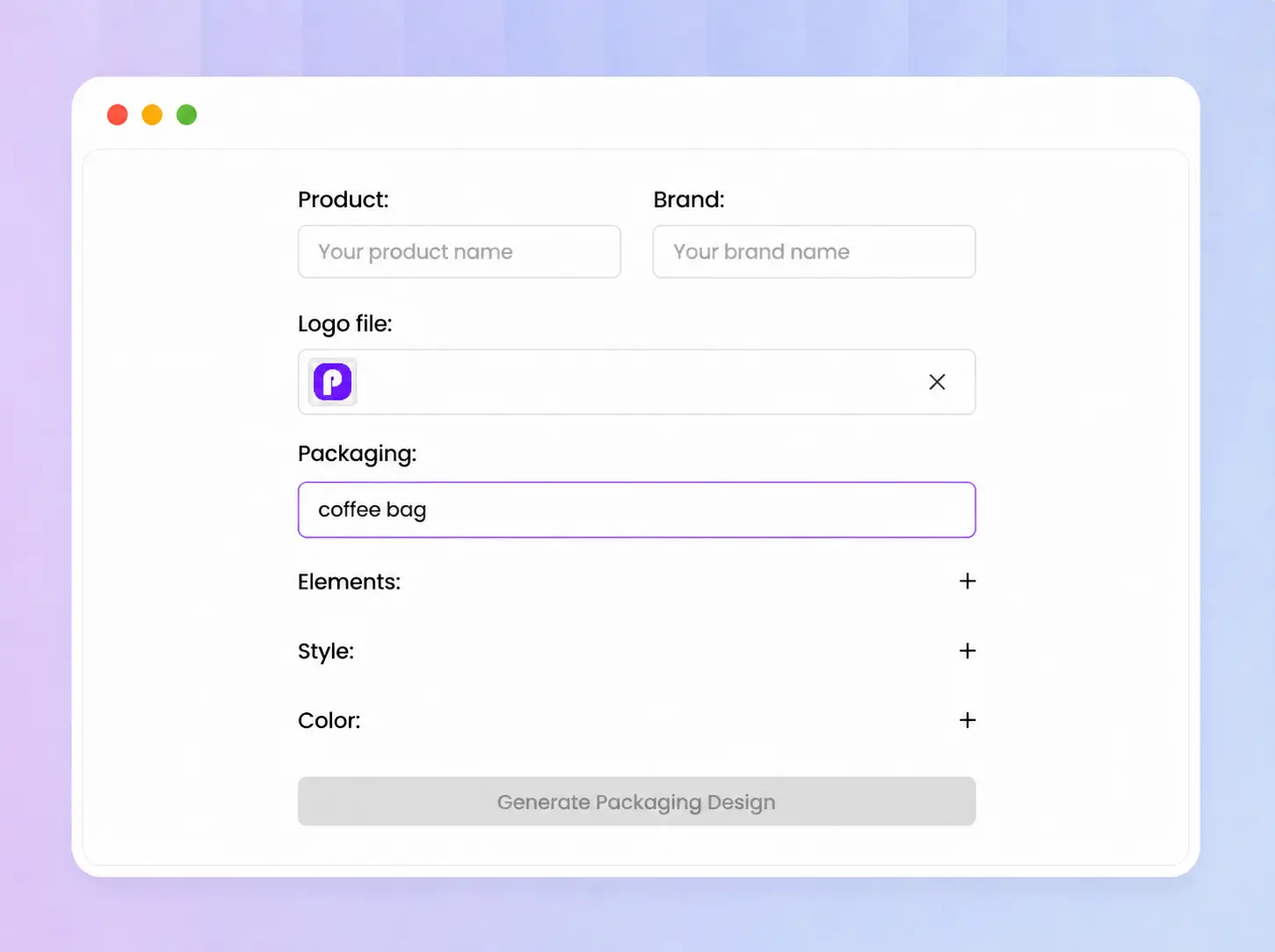 Step 1: Add Your Brand and Start Designing Step 1: Add Your Brand and Start Designing