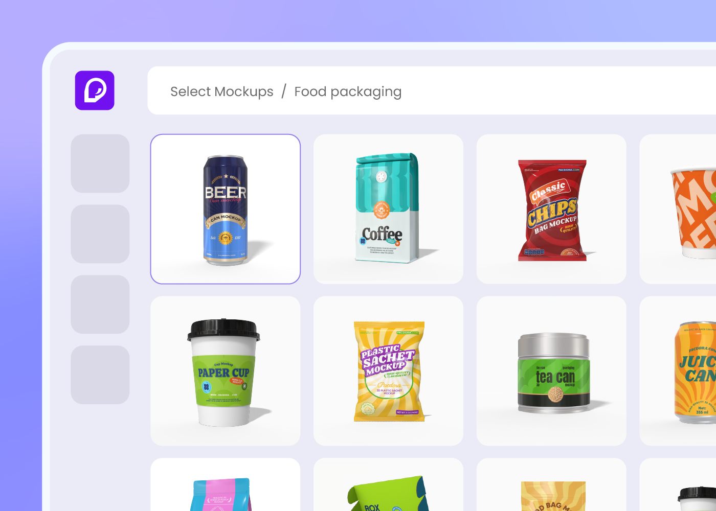 Step 1: Choose your food packaging type Step 1: Choose your food packaging type