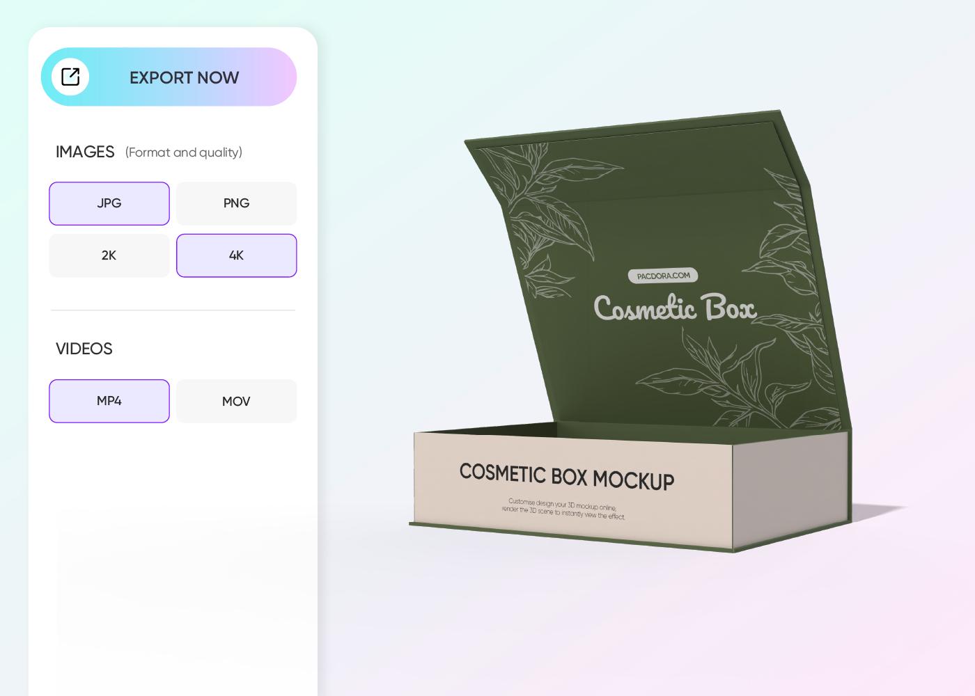 Step 3: Download your rigid box packaging design Step 3: Download your rigid box packaging design