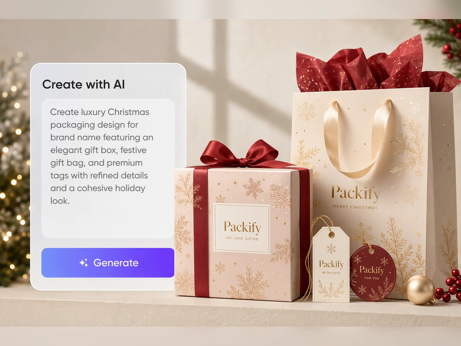 Keep every Christmas packaging design on-brand Keep every Christmas packaging design on-brand