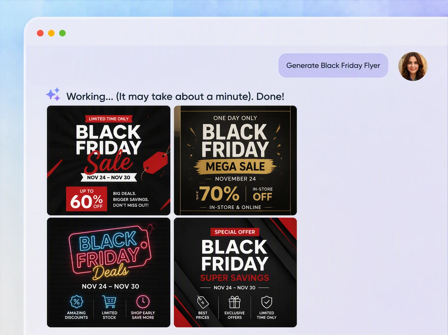 Step 2: Generate your flyer Step 2: Generate your flyer