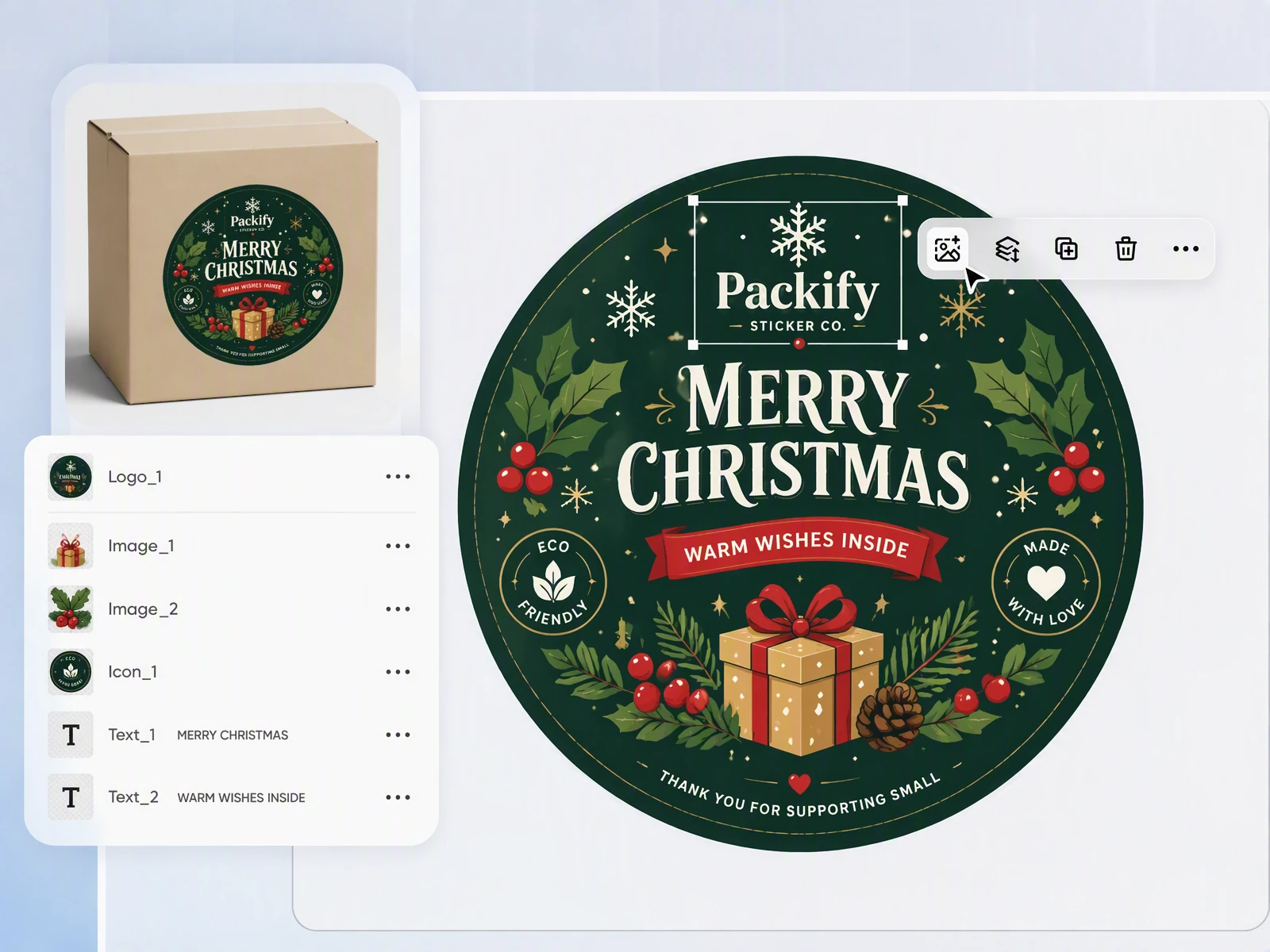 Launch Merry Christmas stickers faster Launch Merry Christmas stickers faster