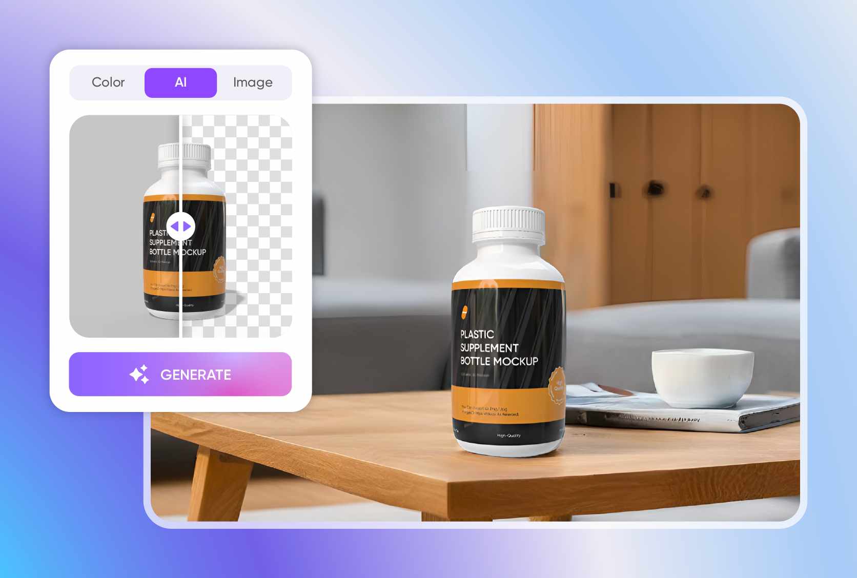 Unique background choices for every supplement bottle Unique background choices for every supplement bottle