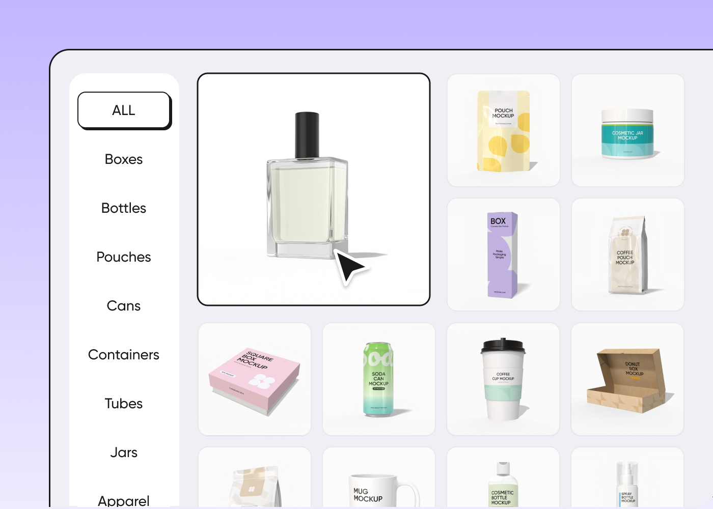 1: Choose a bottle mockup 1: Choose a bottle mockup