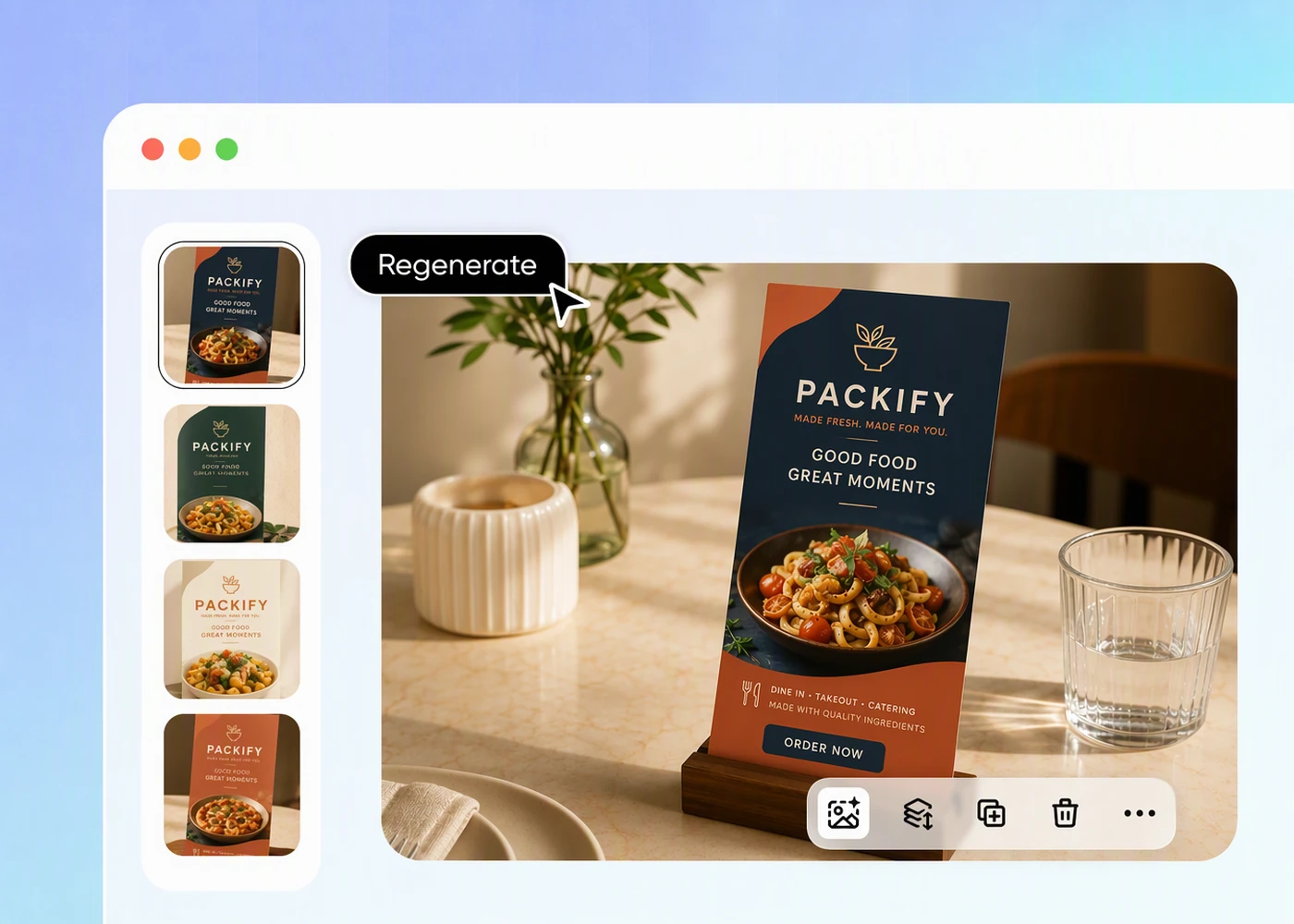 Step 2: Generate and refine your design personalized-rack-cards-generate-and-refine-your-design