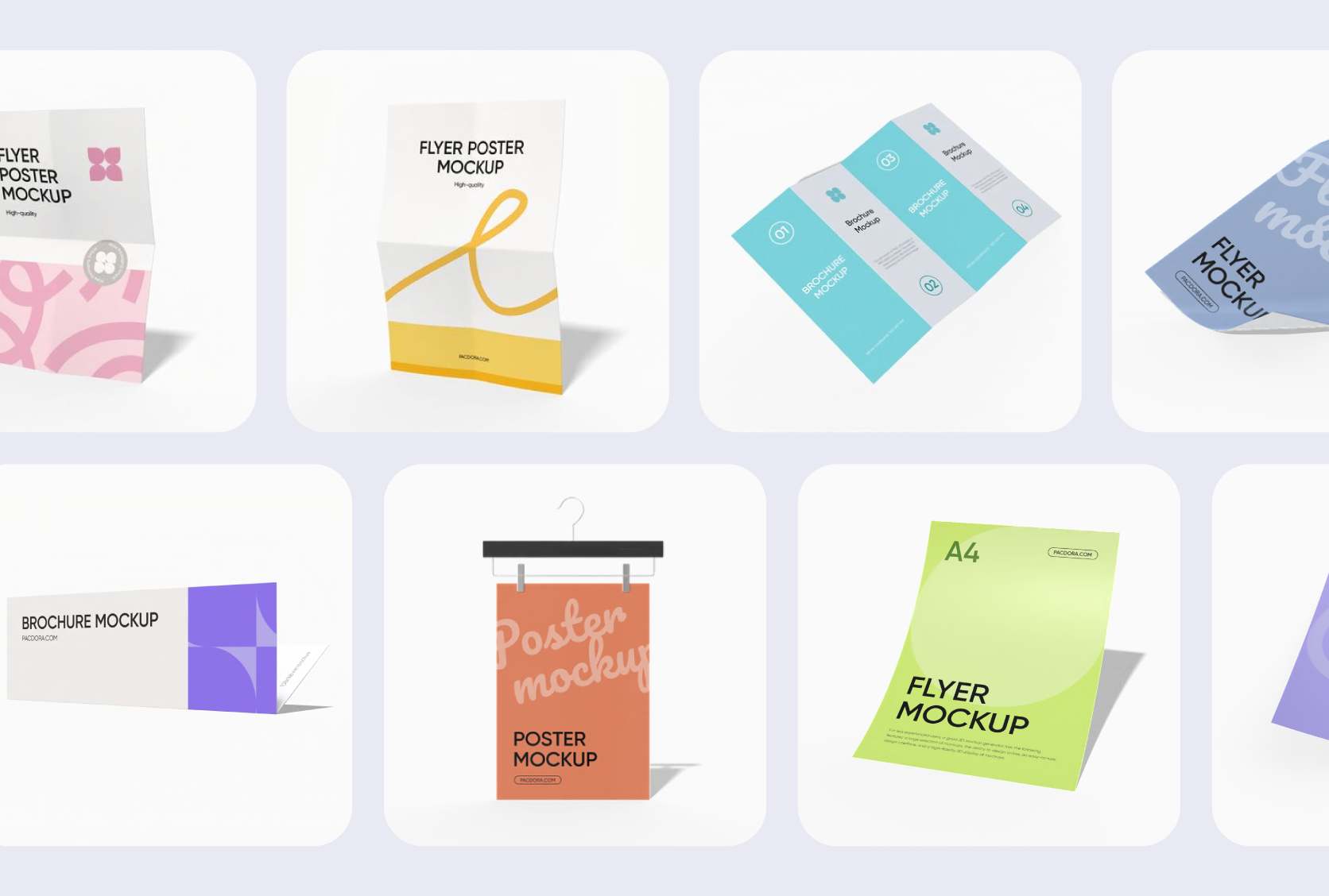 Select realistic flyer mockup materials Select realistic flyer mockup materials