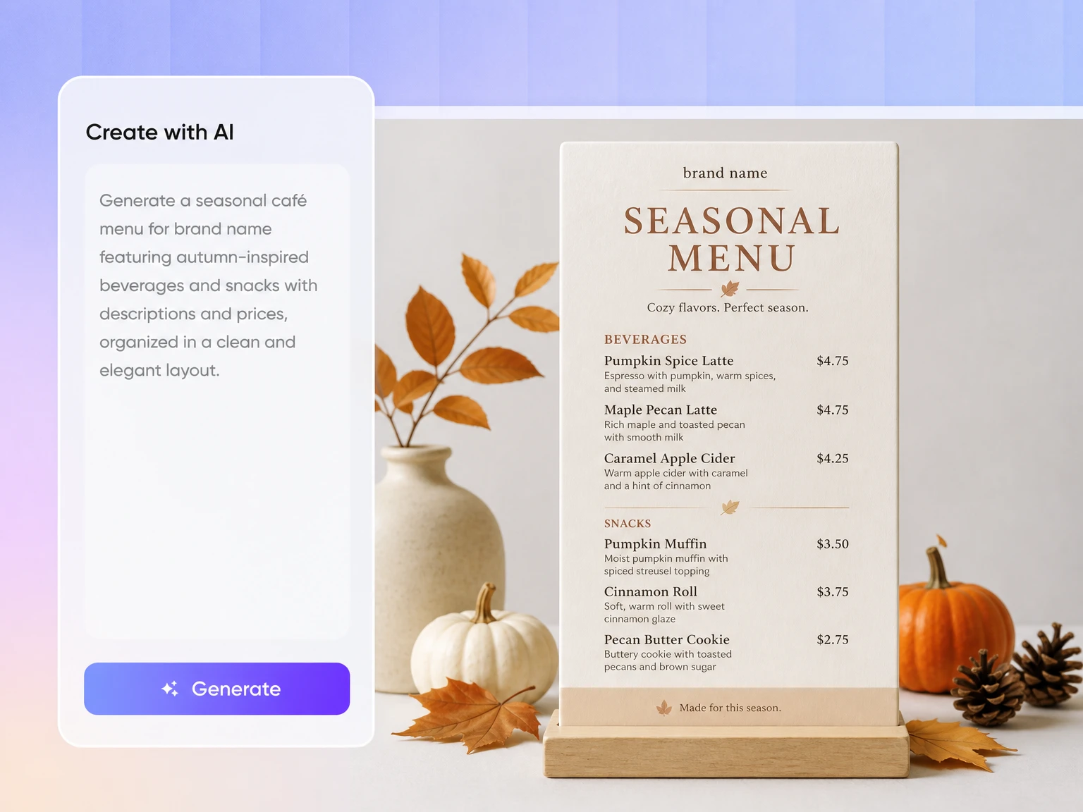 Start without design experience Start without design experience