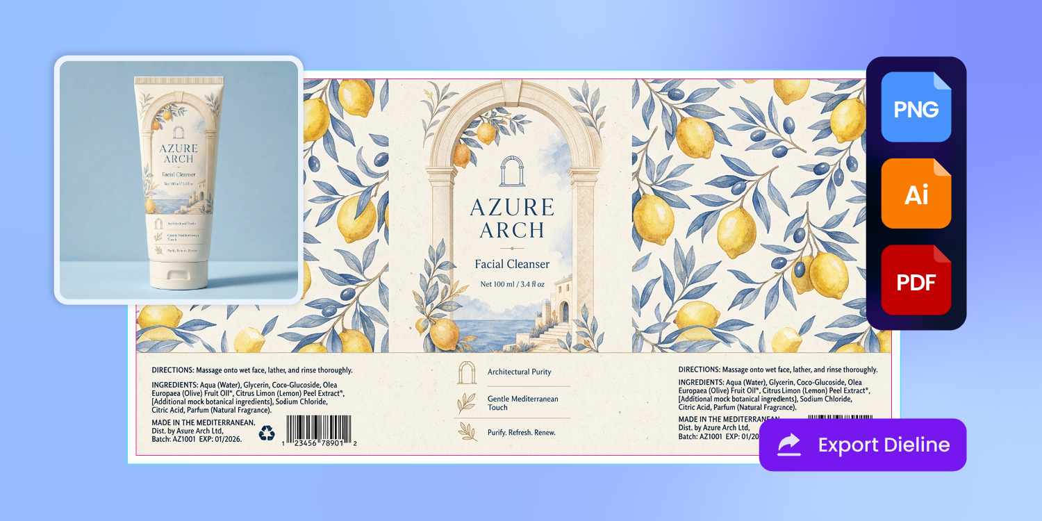 Outer carton dielines, ready for print Outer carton dielines, ready for print