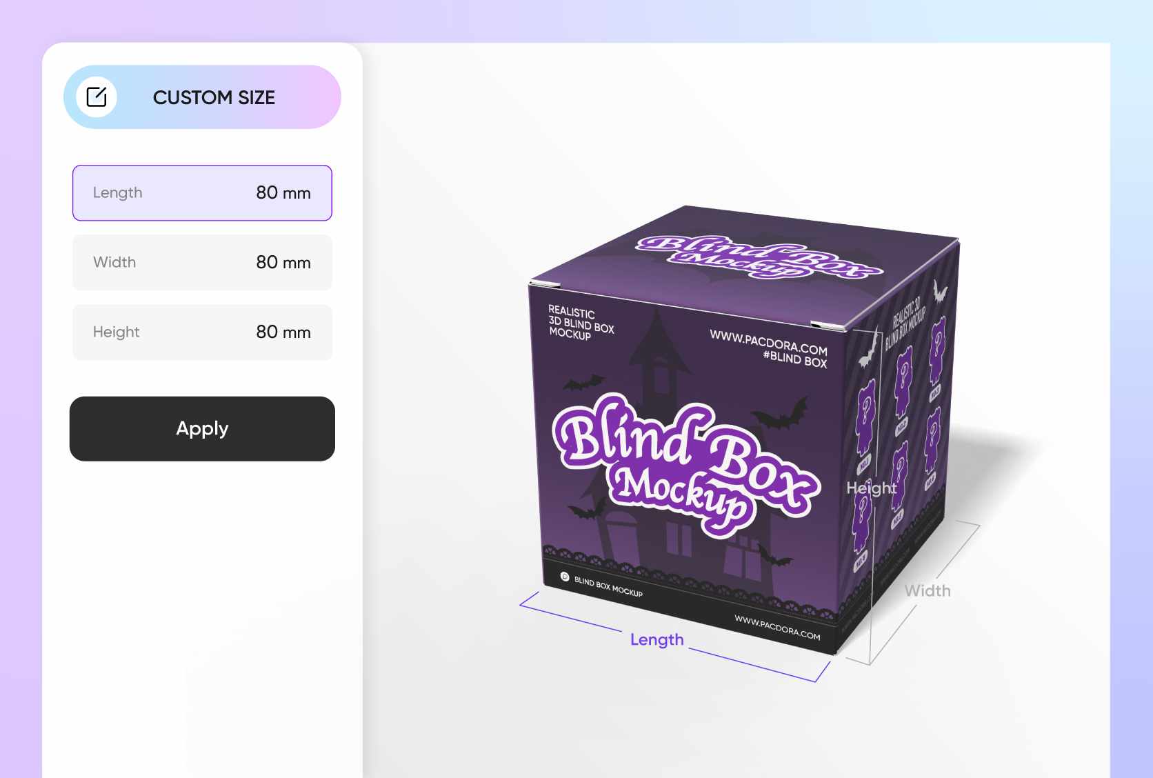 Select dimensions fitting your hidden treasures Select dimensions fitting your hidden treasures