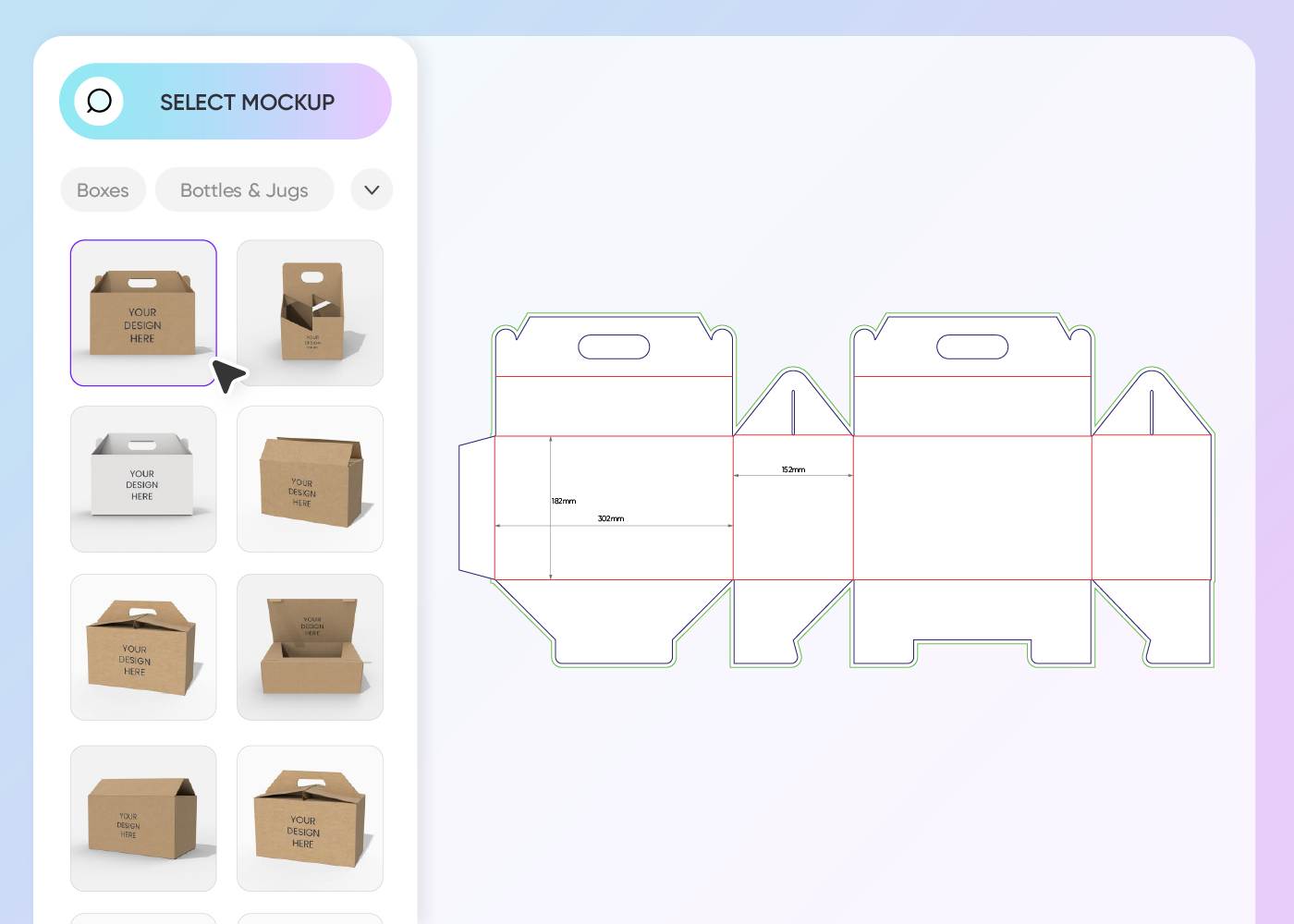 Step 1: Select a cardboard style Step 1: Select a cardboard style
