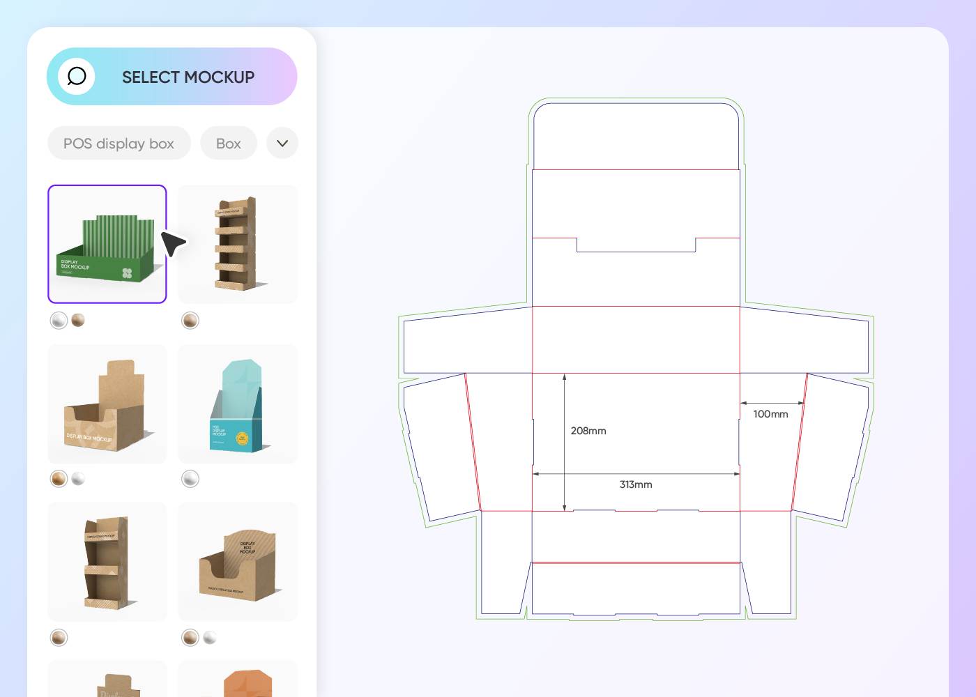 Step 1: Choose a display box mockup Step 1: Choose a display box mockup