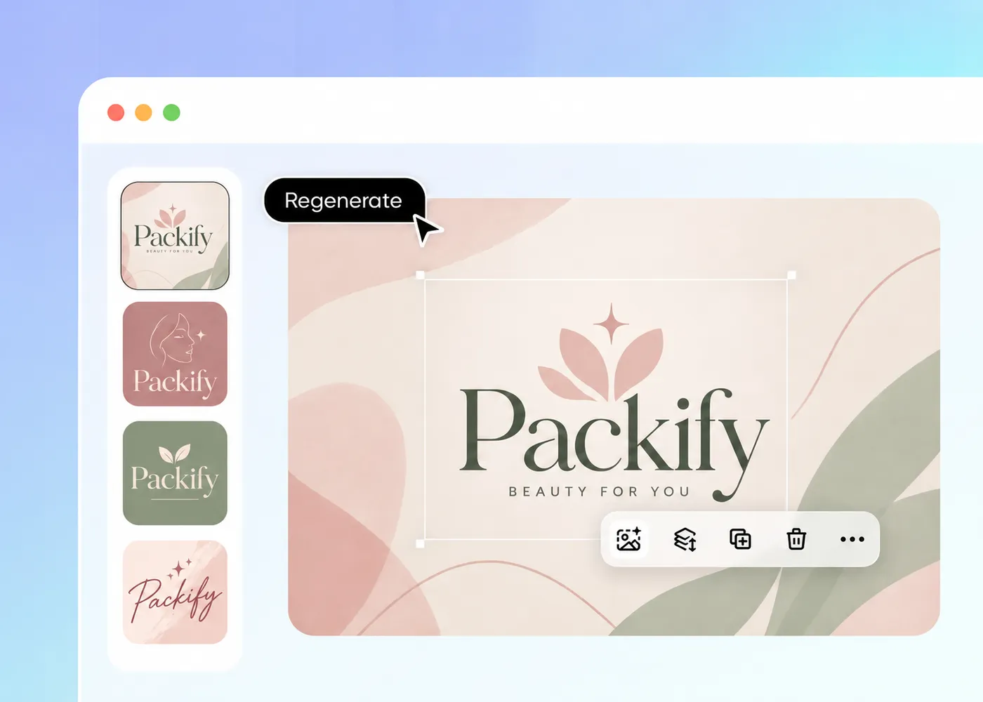 Step 2: Generate and refine your logo Step 2: Generate and refine your logo