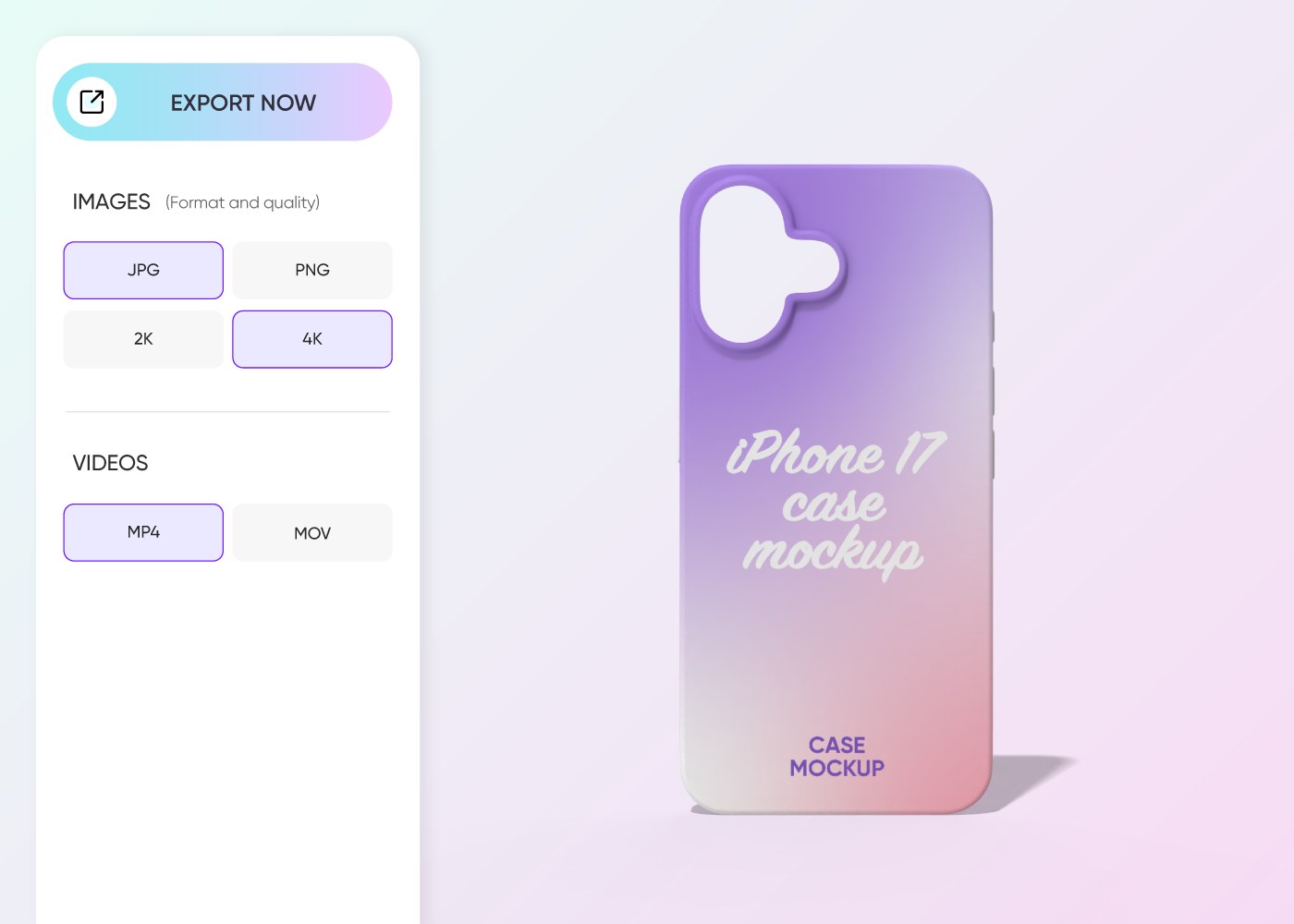 Step 3: Export your phone case design Step 3: Export your phone case design