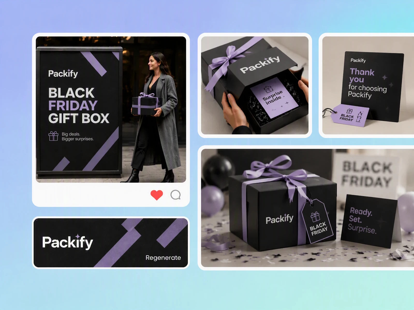 Present promotional gift box designs clearly Present promotional gift box designs clearly