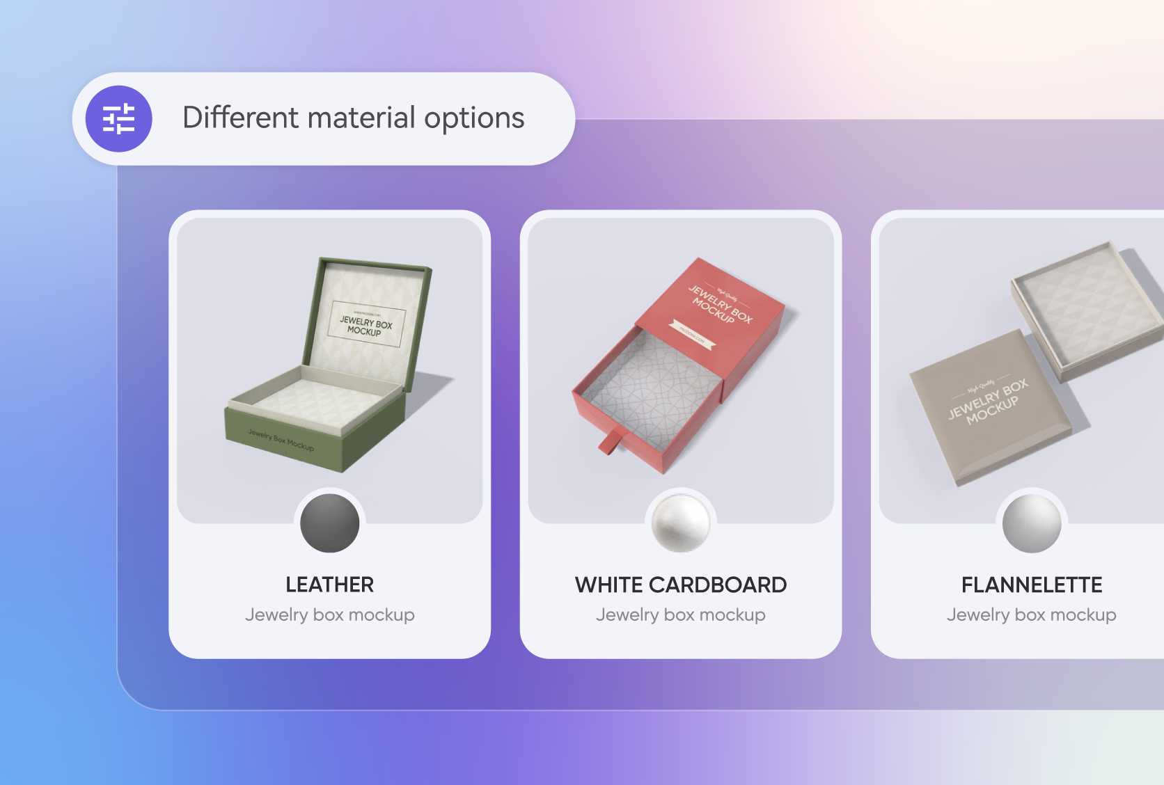 Material that defines your brand and elegance Material that defines your brand and elegance