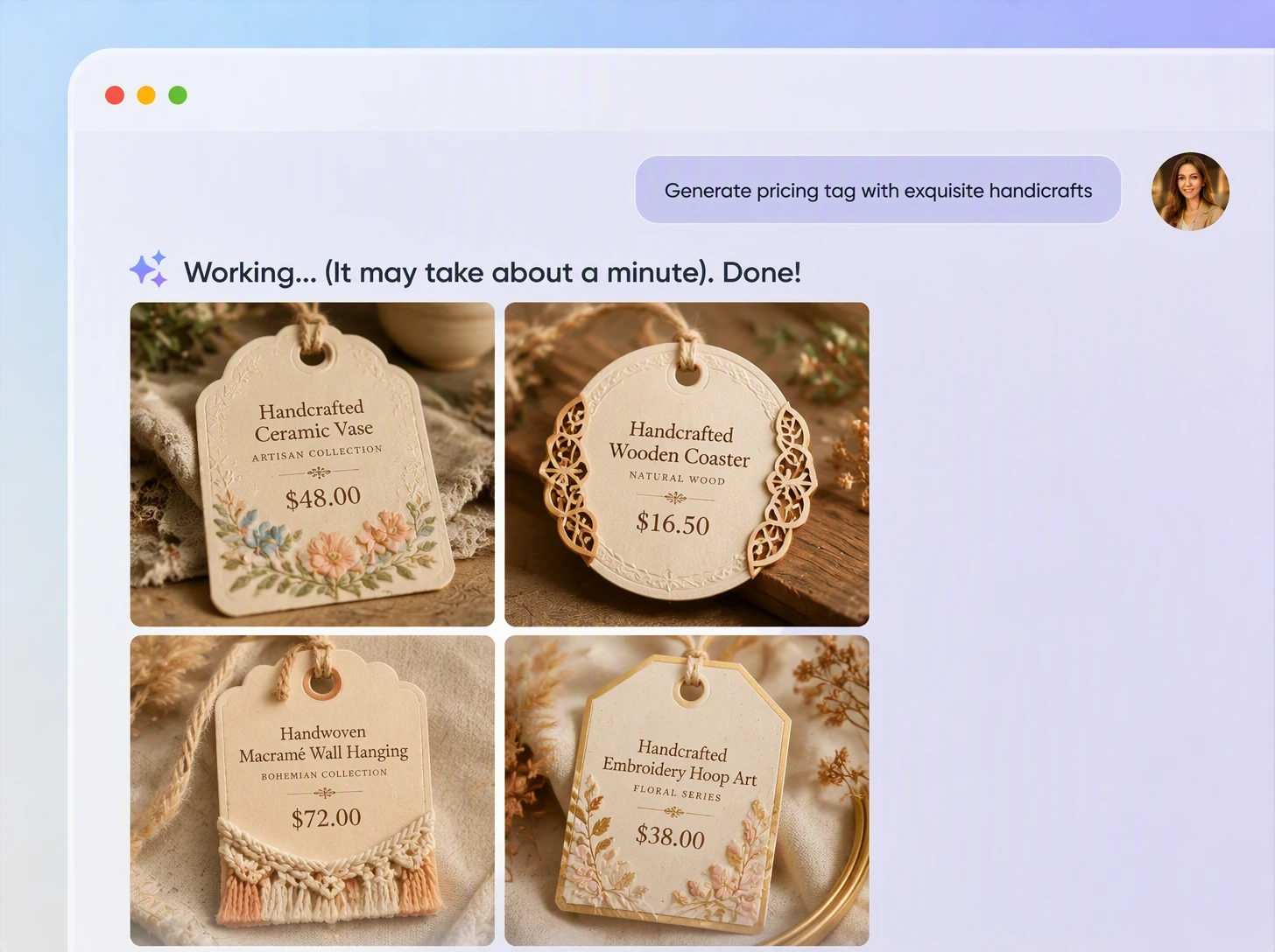 Step 2: Describe your price tag design Step 2: Describe your price tag design