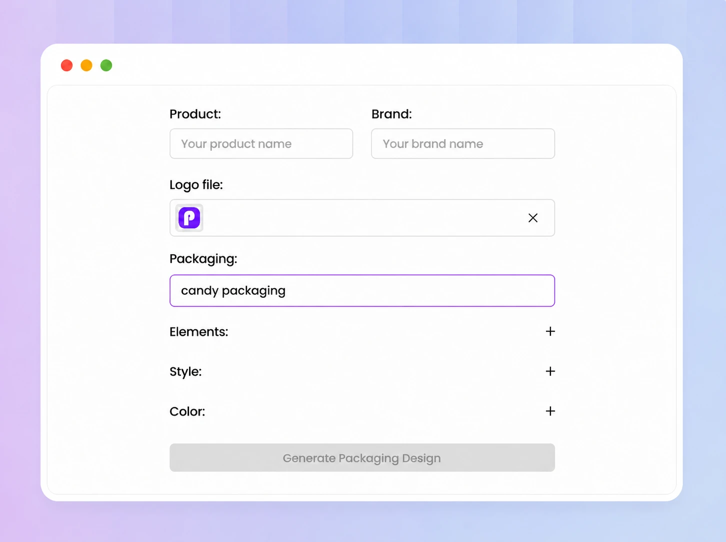 Step 1: Add your product and brand Step 1: Add your product and brand