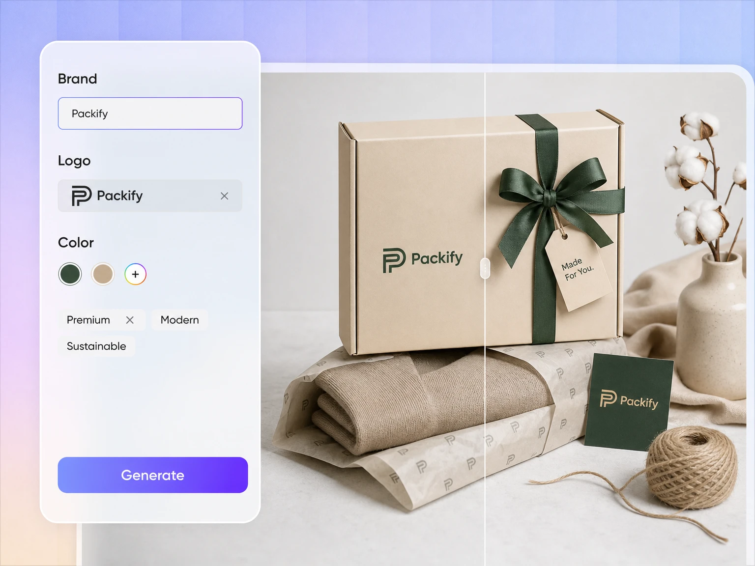 Move from palette to packaging Move from palette to packaging