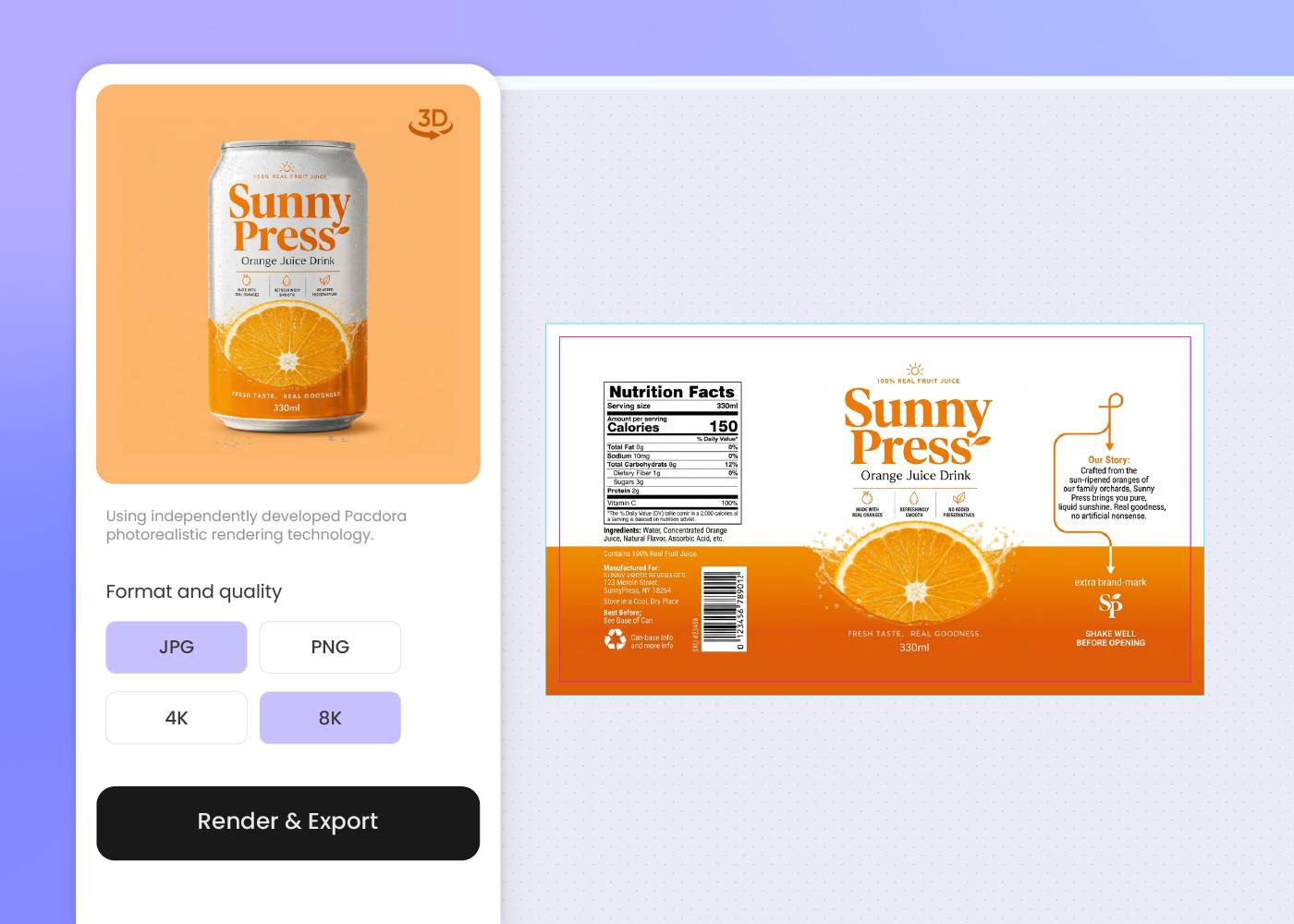 Step 3: Download and use your packaging design Step 3: Download and use your packaging design