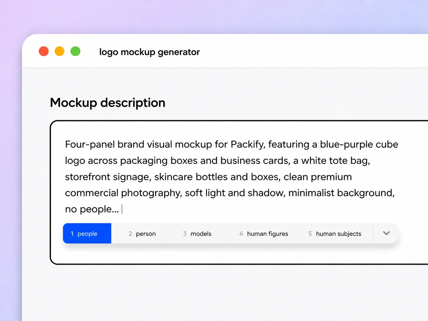 Describe your product and upload your logo Describe your product and upload your logo