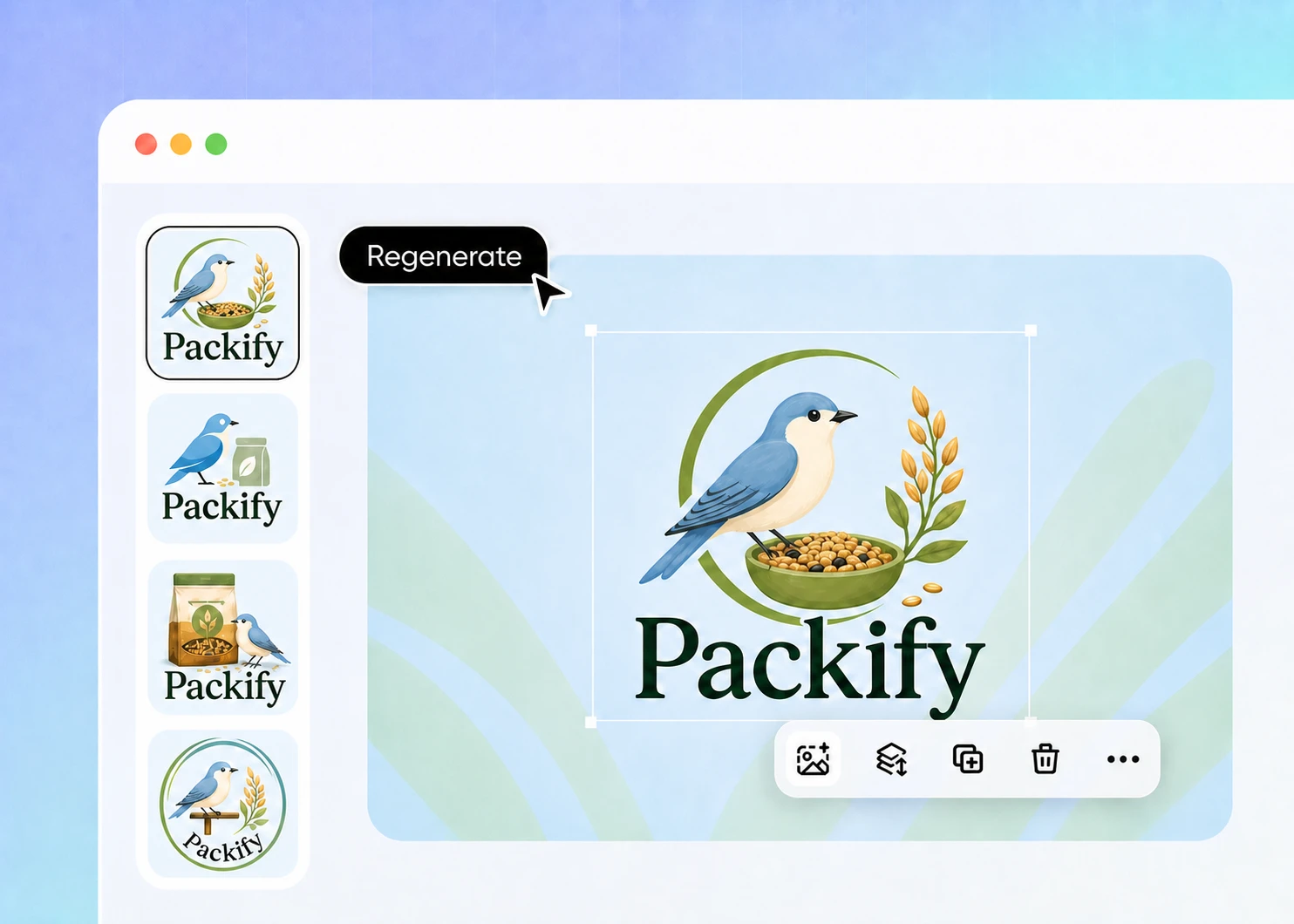 Step 2: Refine and regenerate your logo Step 2: Refine and regenerate your logo