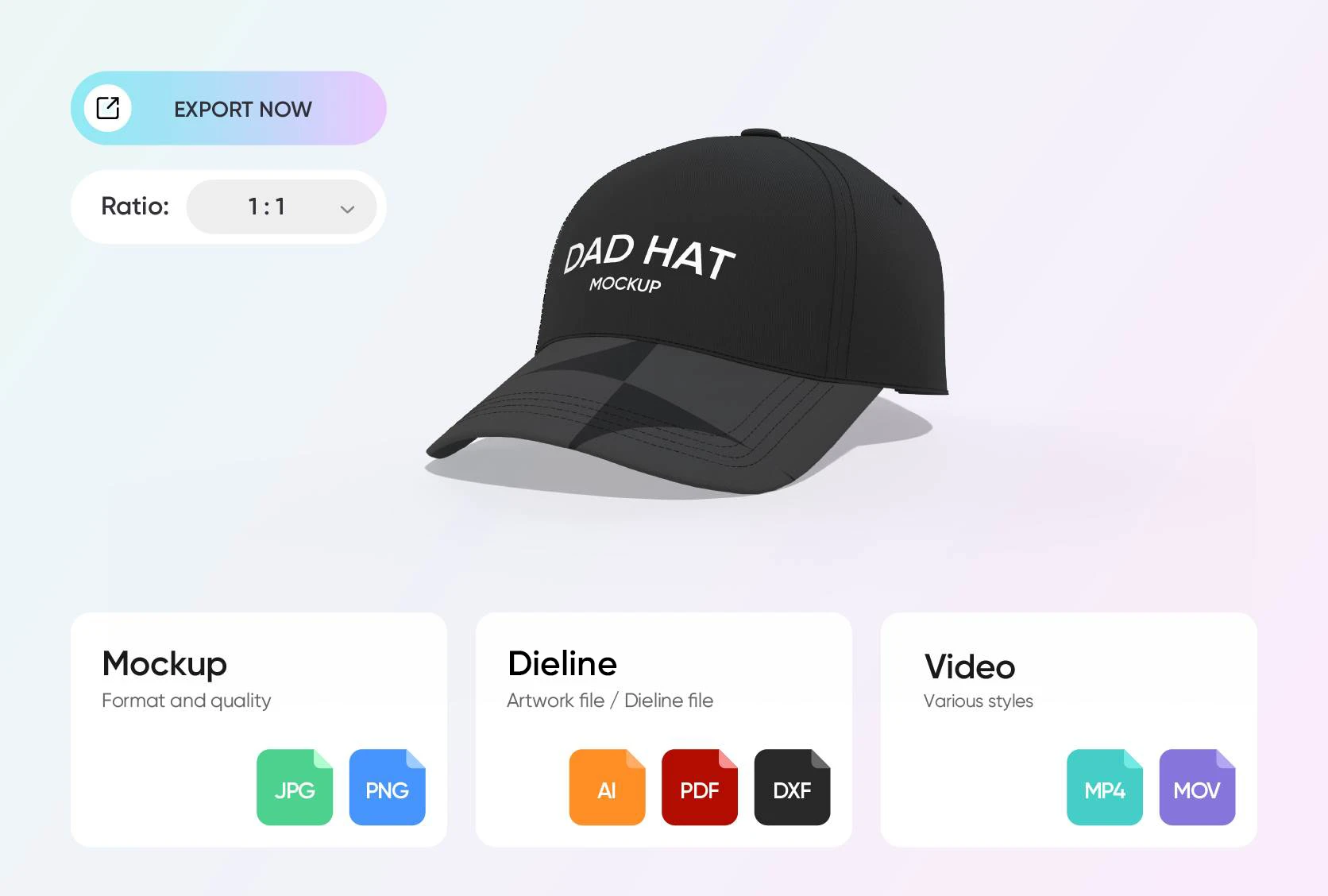 Get your designs in many formats Get your designs in many formats