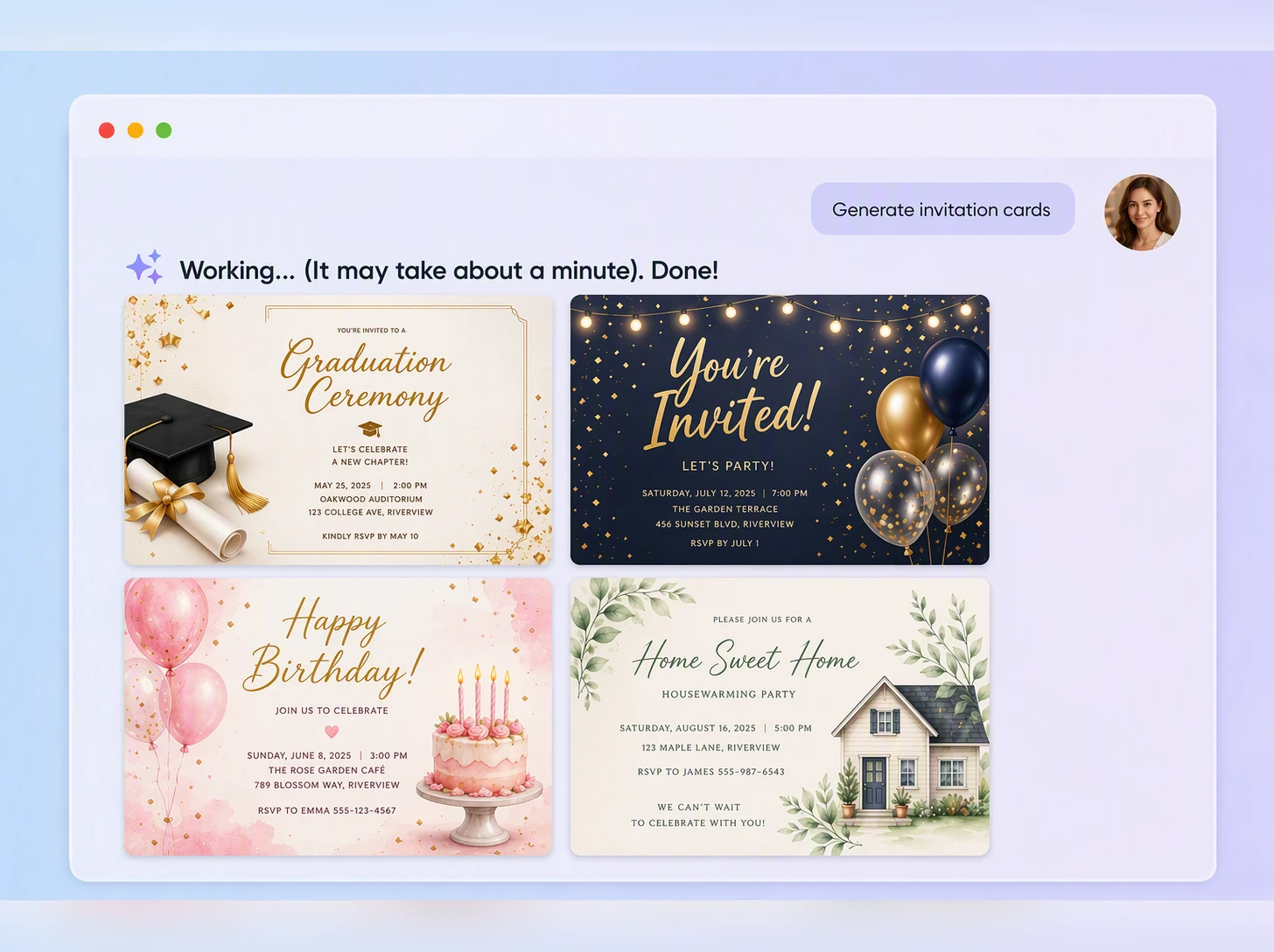 Step 2: Generate and refine your invitation Step 2: Generate and refine your invitation