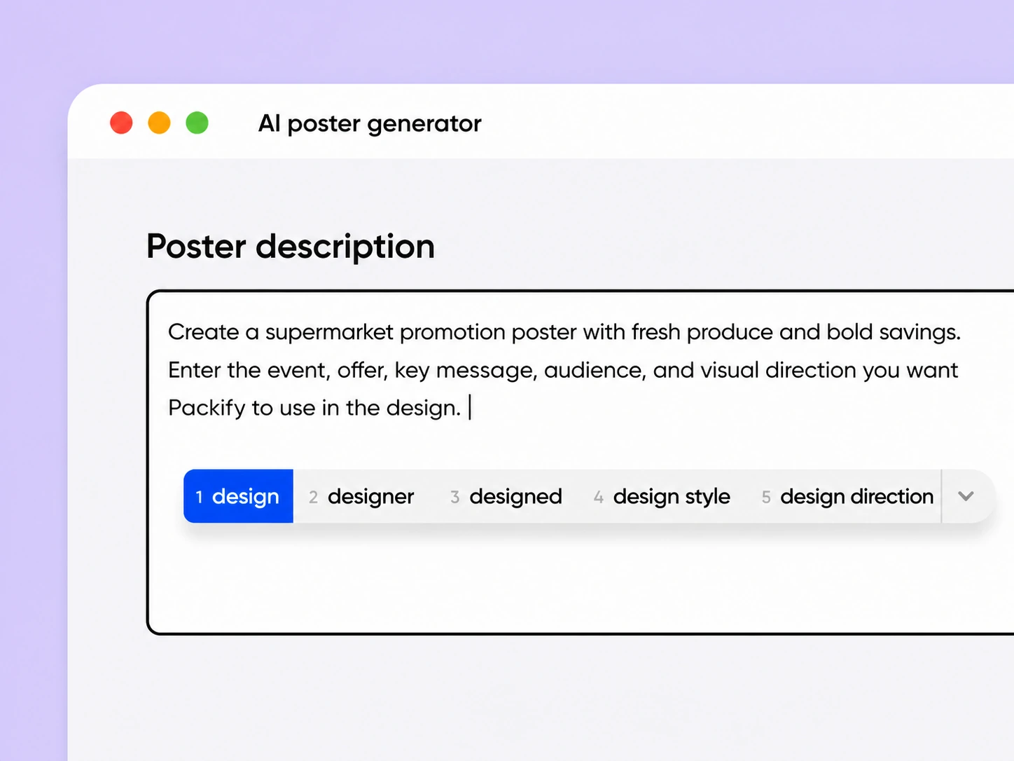 Step 1: Describe your poster Step 1: Describe your poster