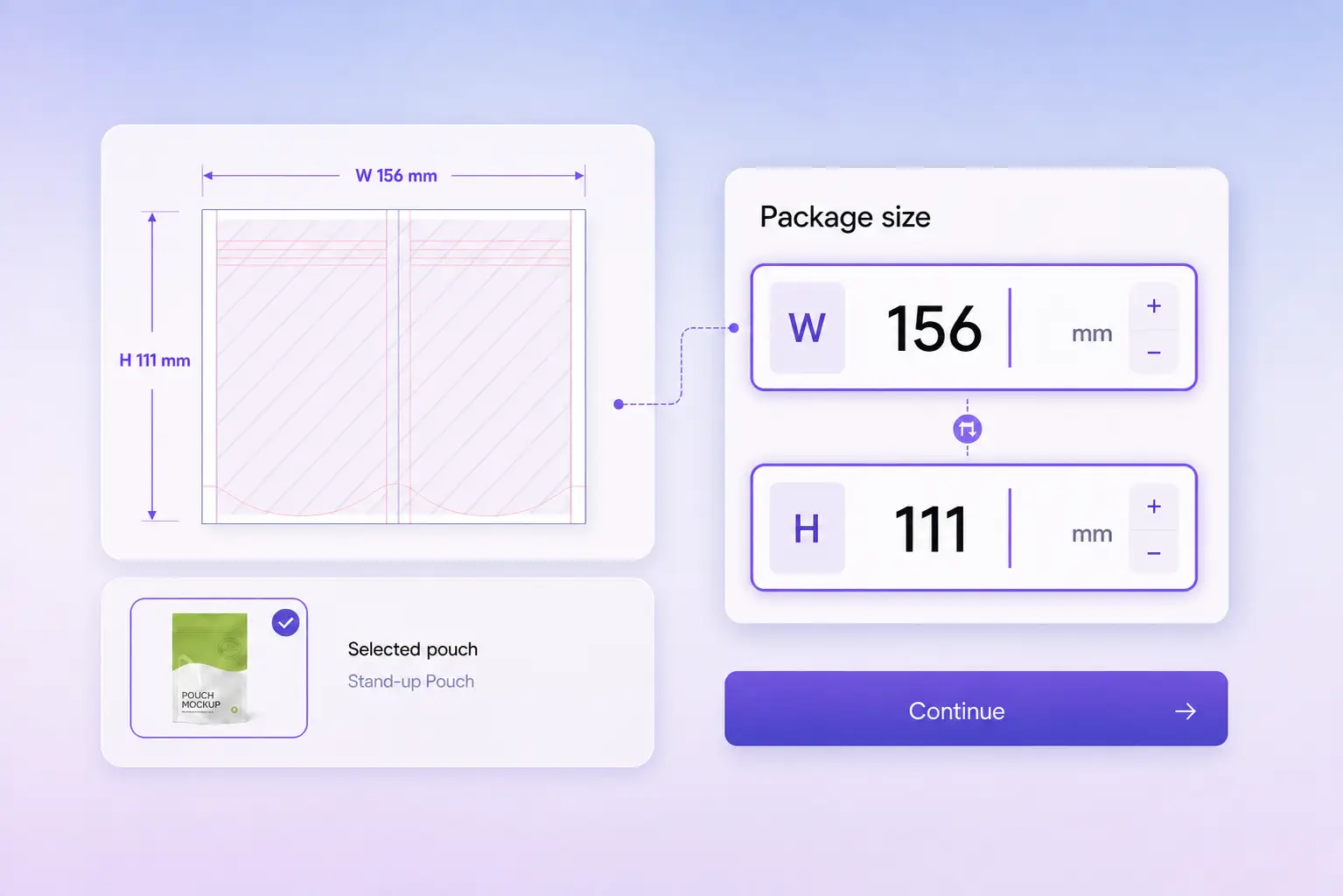 Set exact dieline dimensions Set exact dieline dimensions