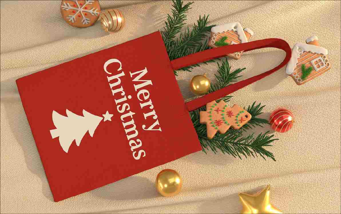 Christmas tote bag Christmas tote bag