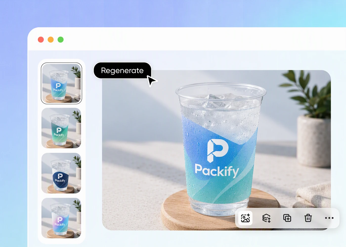 Step 2: Generate and refine your mockup plastic-cup-mockup-generate-and-refine-your