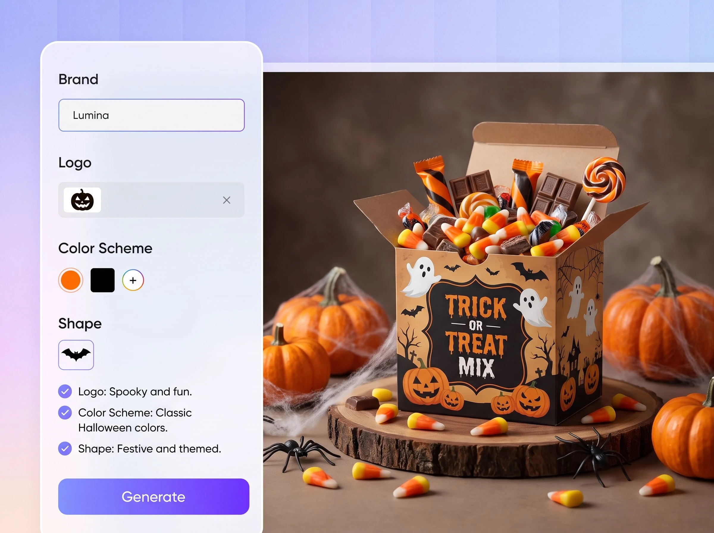 Finalize Halloween packaging sooner Finalize Halloween packaging sooner
