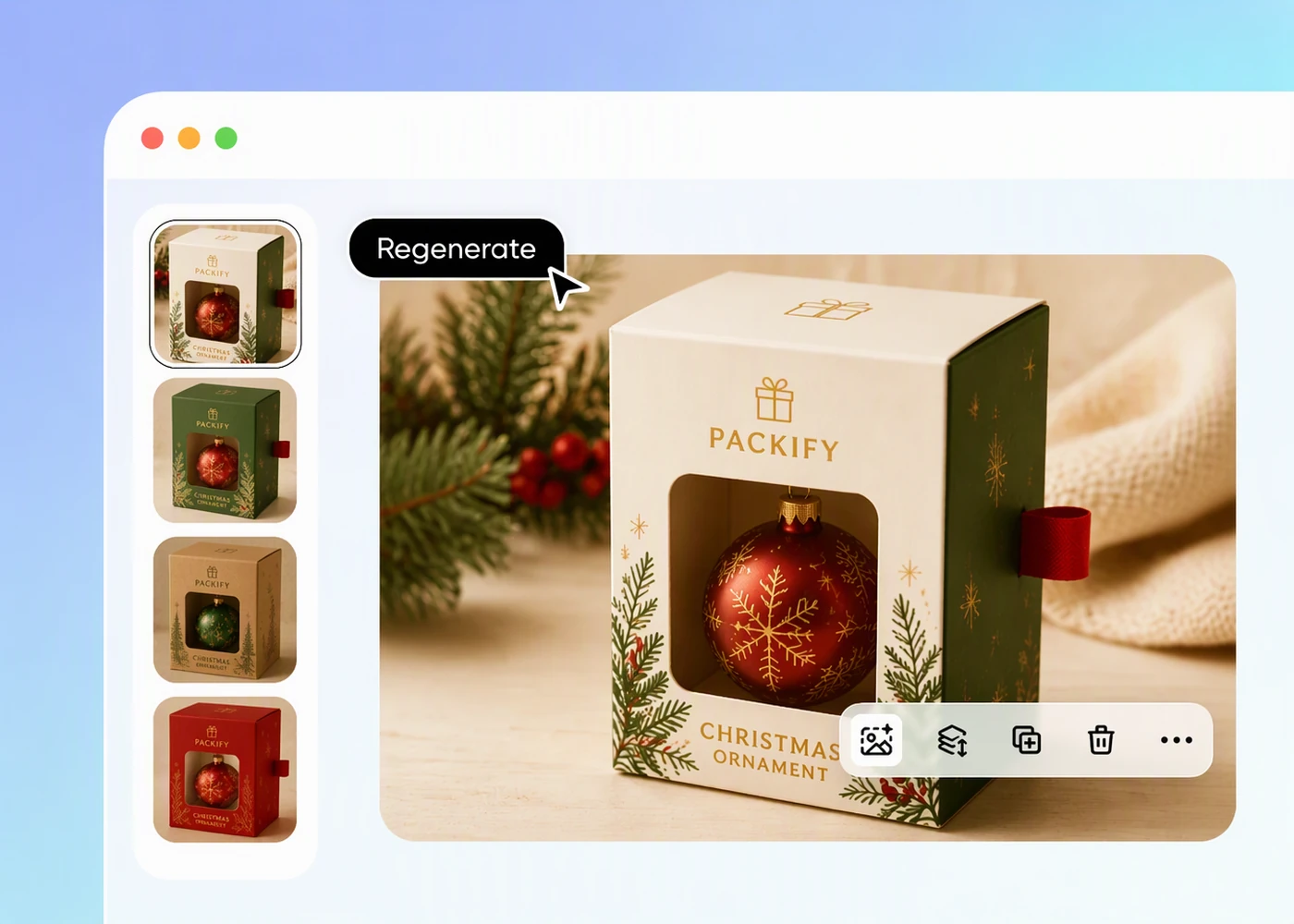 Step 2: Describe the Christmas setting christmas-ornament-packaging-describe-the-setting