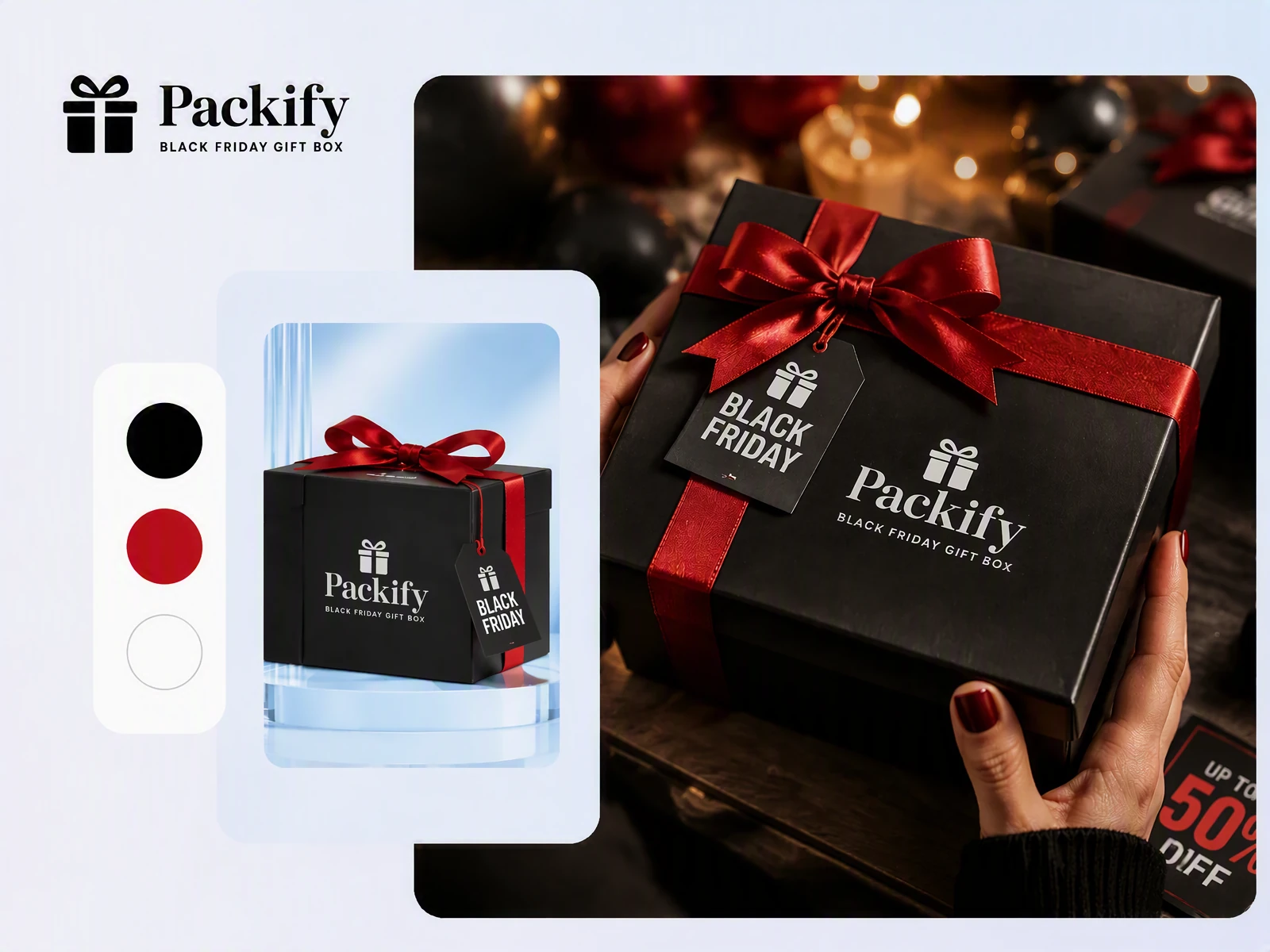 Keep custom Black Friday boxes on-brand Keep custom Black Friday boxes on-brand
