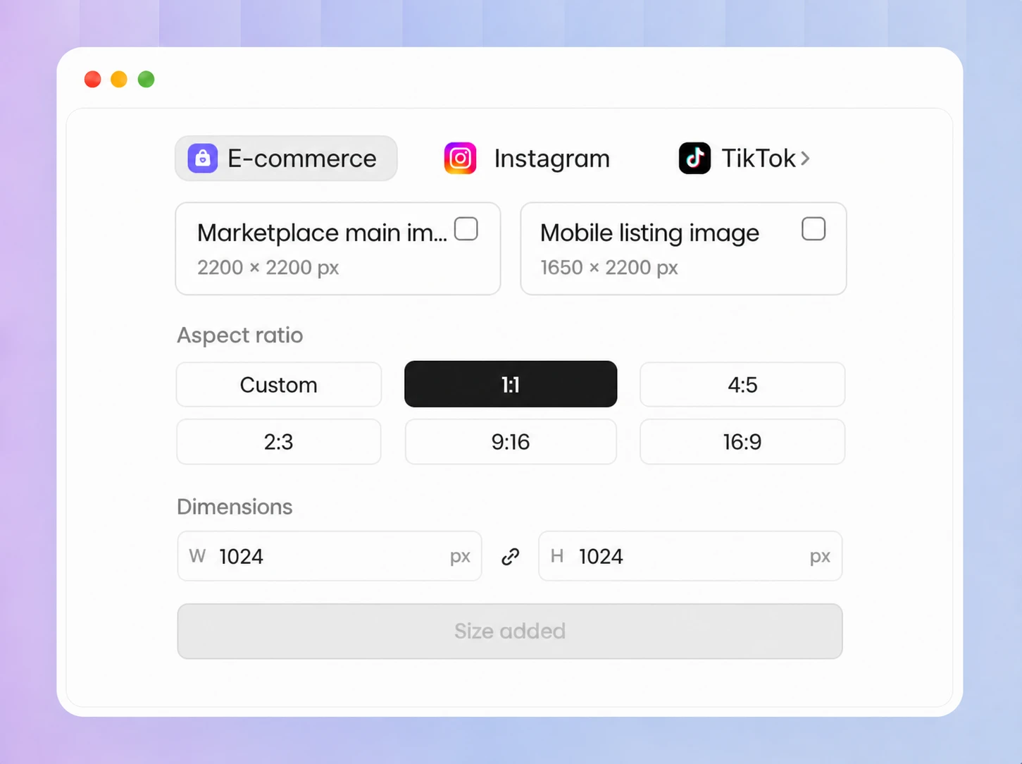 Create posters in custom sizes Create posters in custom sizes