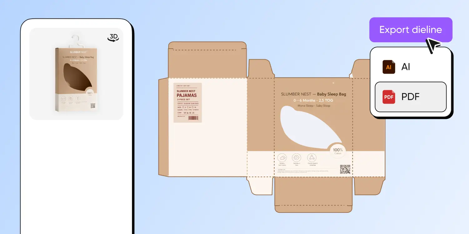 Ready-to-print dieline exports Ready-to-print dieline exports