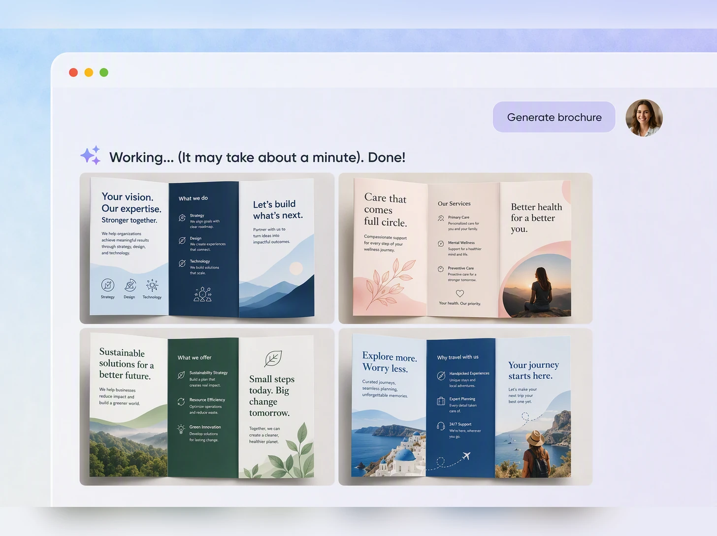 Step 2: Generate a Brochure Mockup Step 2: Generate a Brochure Mockup