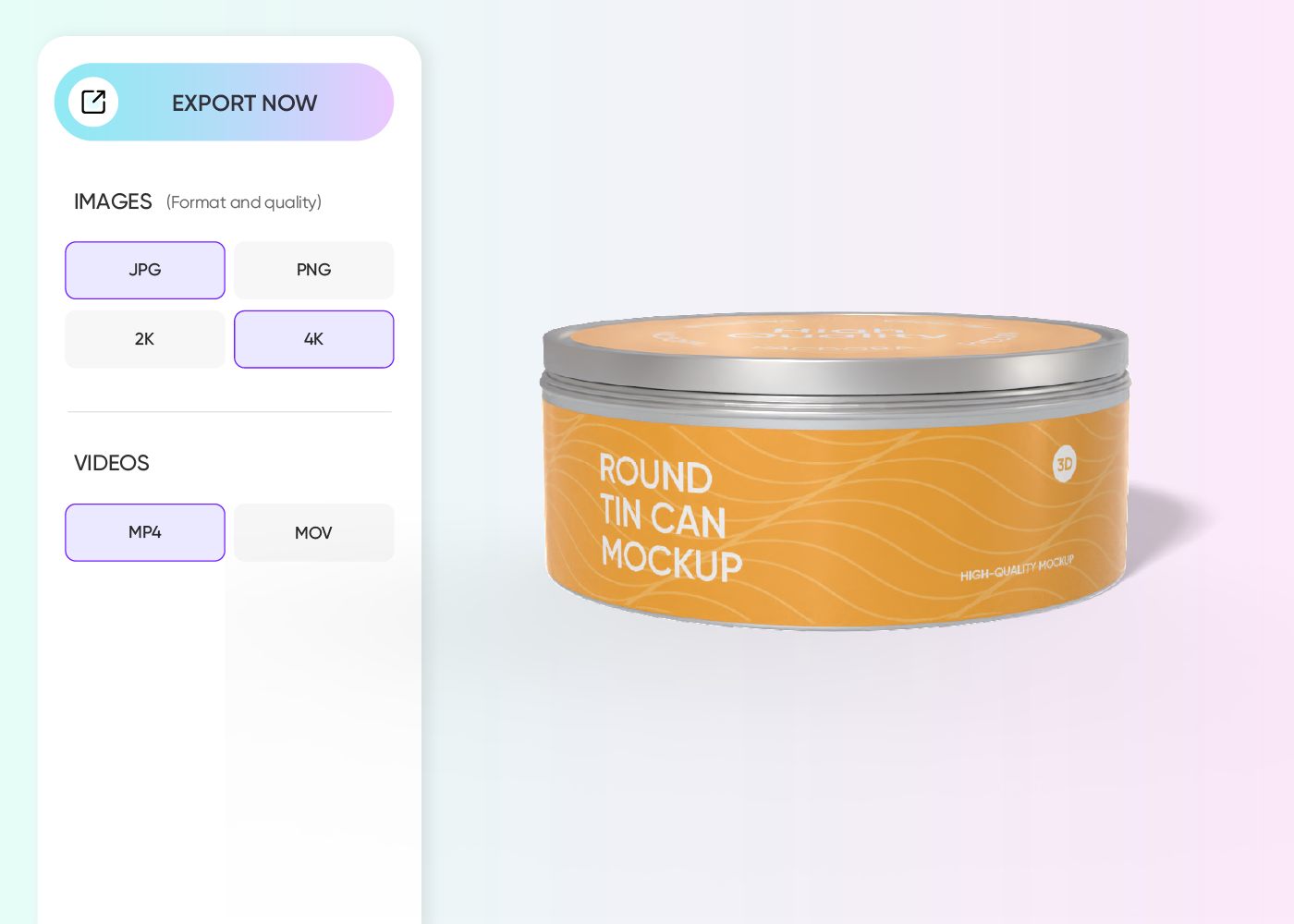 Step 3: Export your custom tin box design Step 3: Export your custom tin box design